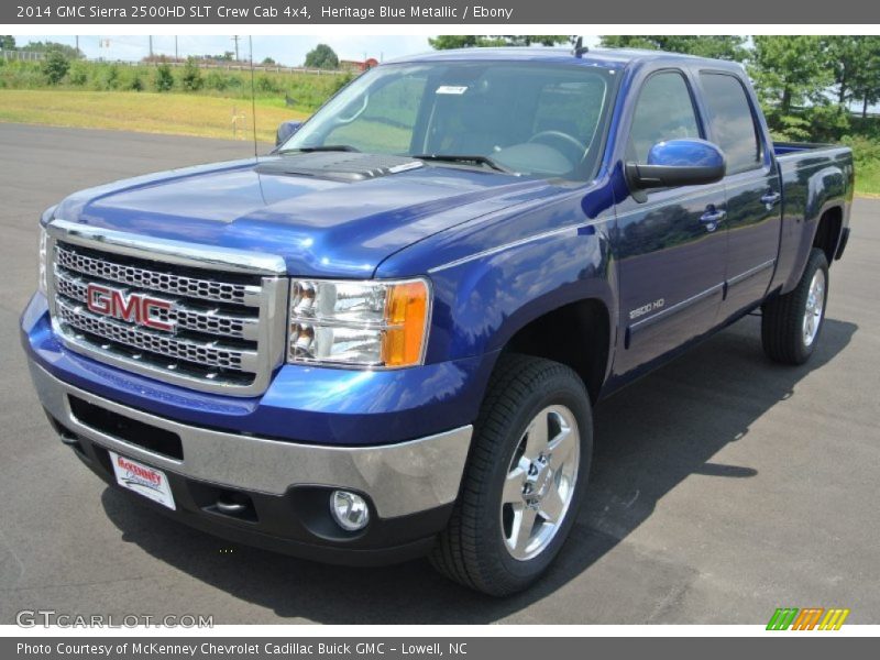 Heritage Blue Metallic / Ebony 2014 GMC Sierra 2500HD SLT Crew Cab 4x4