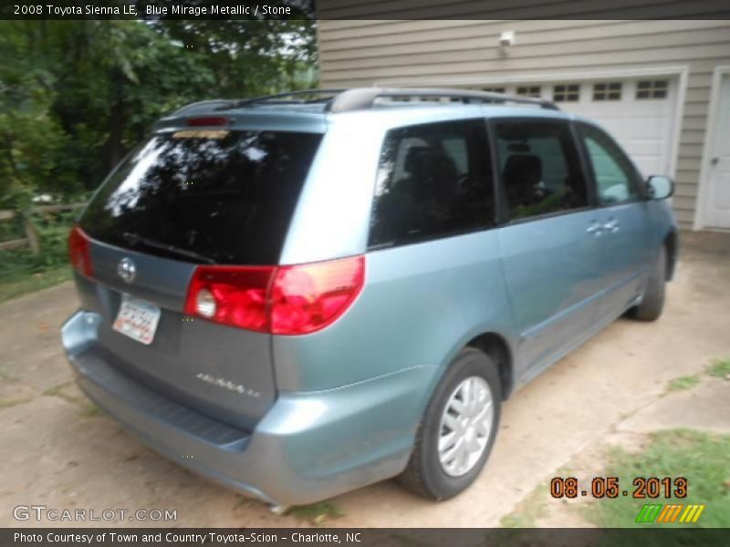 Blue Mirage Metallic / Stone 2008 Toyota Sienna LE