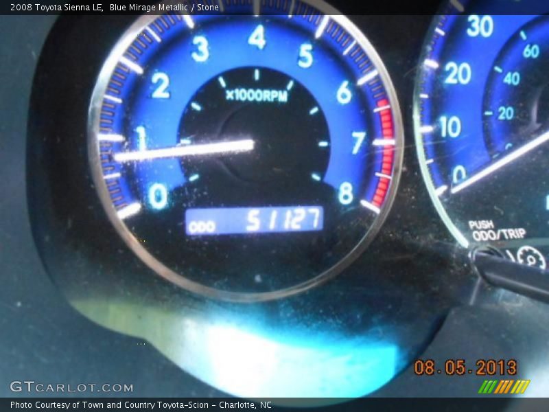 Blue Mirage Metallic / Stone 2008 Toyota Sienna LE