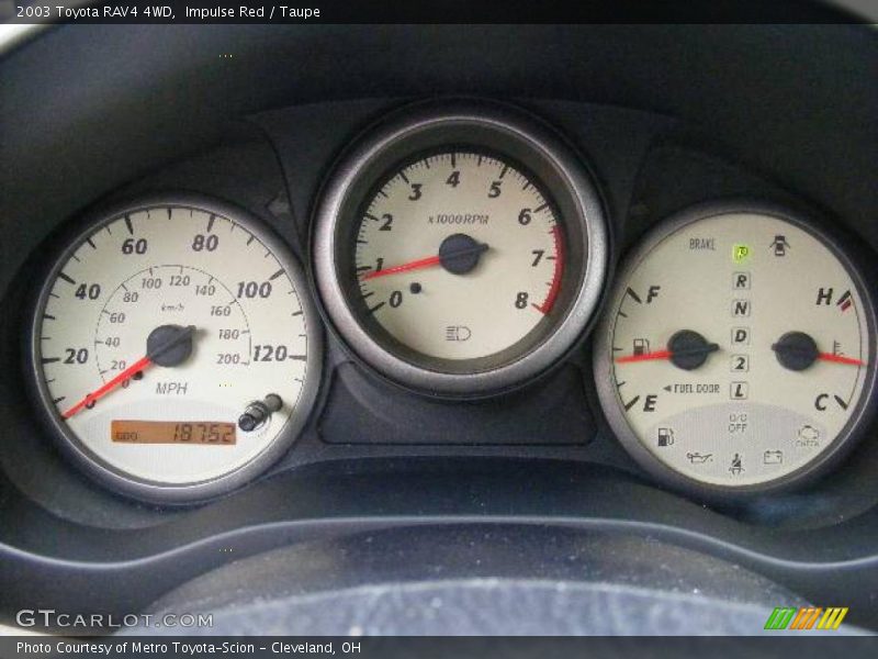 Impulse Red / Taupe 2003 Toyota RAV4 4WD