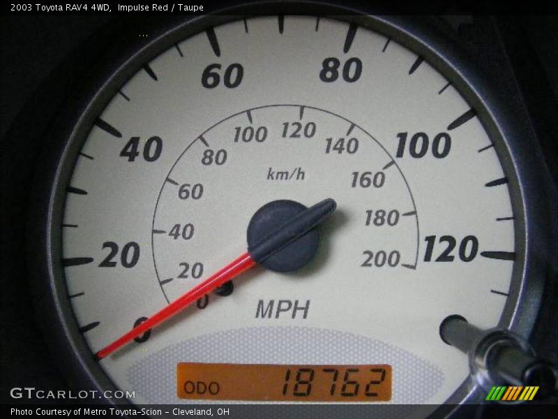 Impulse Red / Taupe 2003 Toyota RAV4 4WD