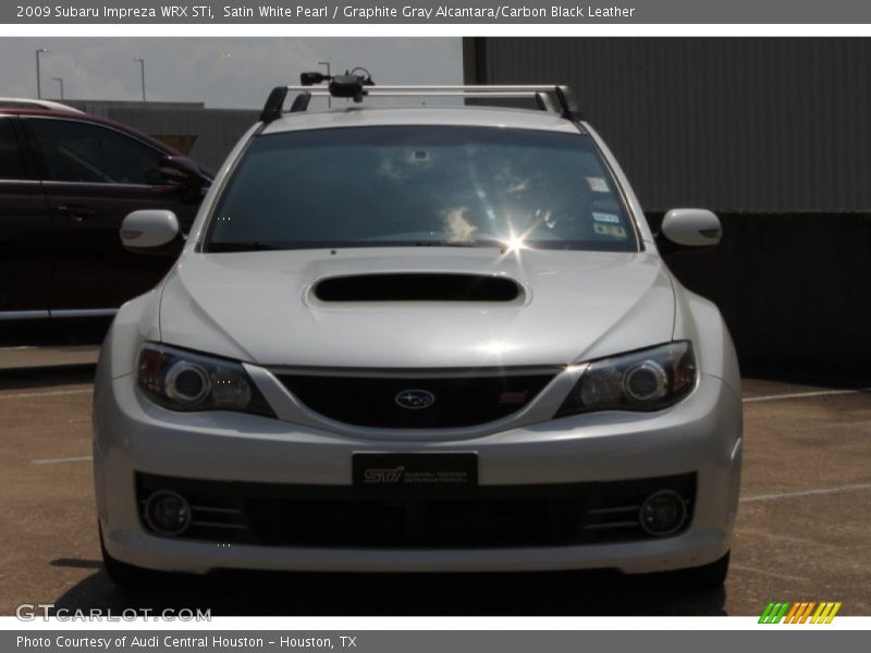 Satin White Pearl / Graphite Gray Alcantara/Carbon Black Leather 2009 Subaru Impreza WRX STi