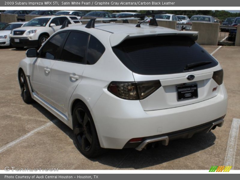 Satin White Pearl / Graphite Gray Alcantara/Carbon Black Leather 2009 Subaru Impreza WRX STi