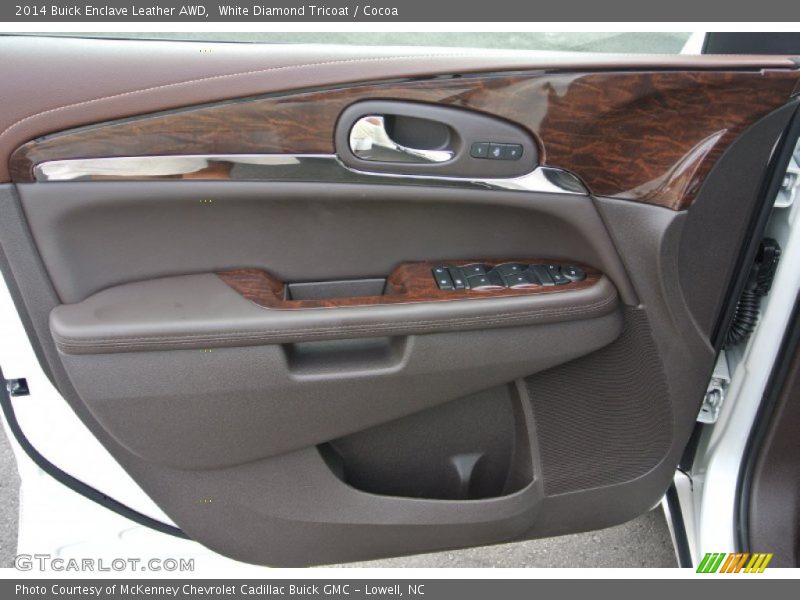 White Diamond Tricoat / Cocoa 2014 Buick Enclave Leather AWD