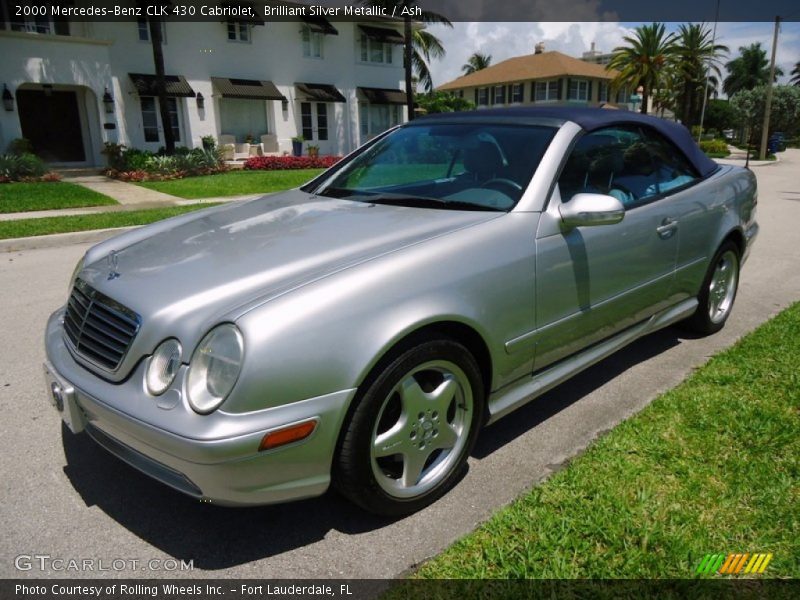 Brilliant Silver Metallic / Ash 2000 Mercedes-Benz CLK 430 Cabriolet