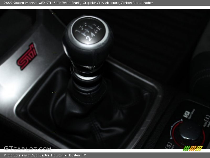 Satin White Pearl / Graphite Gray Alcantara/Carbon Black Leather 2009 Subaru Impreza WRX STi