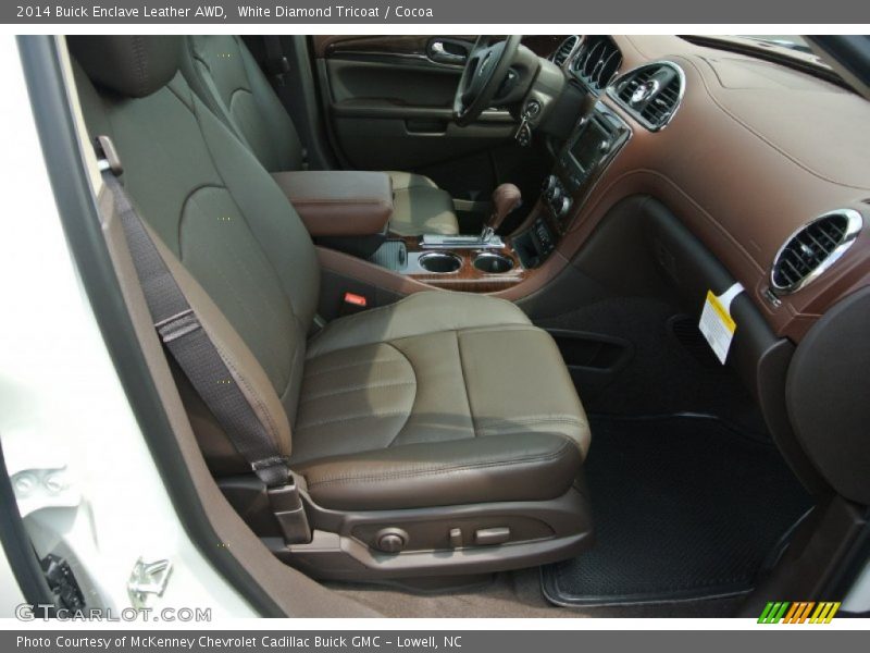 White Diamond Tricoat / Cocoa 2014 Buick Enclave Leather AWD