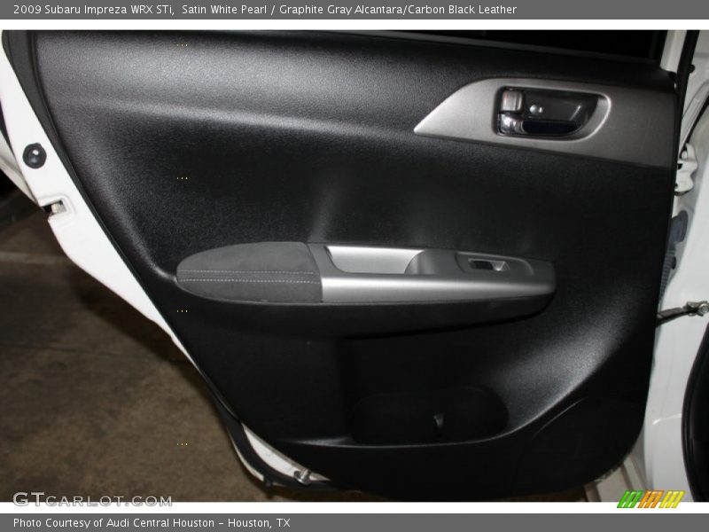 Satin White Pearl / Graphite Gray Alcantara/Carbon Black Leather 2009 Subaru Impreza WRX STi