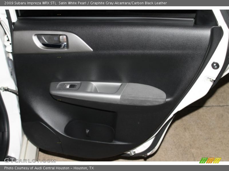 Satin White Pearl / Graphite Gray Alcantara/Carbon Black Leather 2009 Subaru Impreza WRX STi