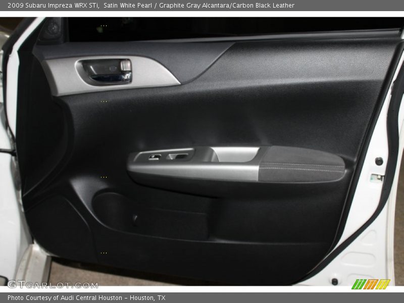 Satin White Pearl / Graphite Gray Alcantara/Carbon Black Leather 2009 Subaru Impreza WRX STi