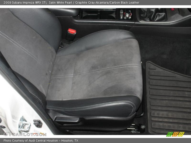 Satin White Pearl / Graphite Gray Alcantara/Carbon Black Leather 2009 Subaru Impreza WRX STi