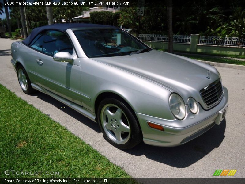 Brilliant Silver Metallic / Ash 2000 Mercedes-Benz CLK 430 Cabriolet