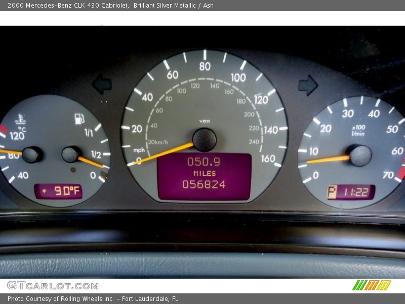 Brilliant Silver Metallic / Ash 2000 Mercedes-Benz CLK 430 Cabriolet