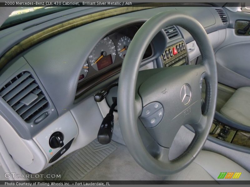 Brilliant Silver Metallic / Ash 2000 Mercedes-Benz CLK 430 Cabriolet