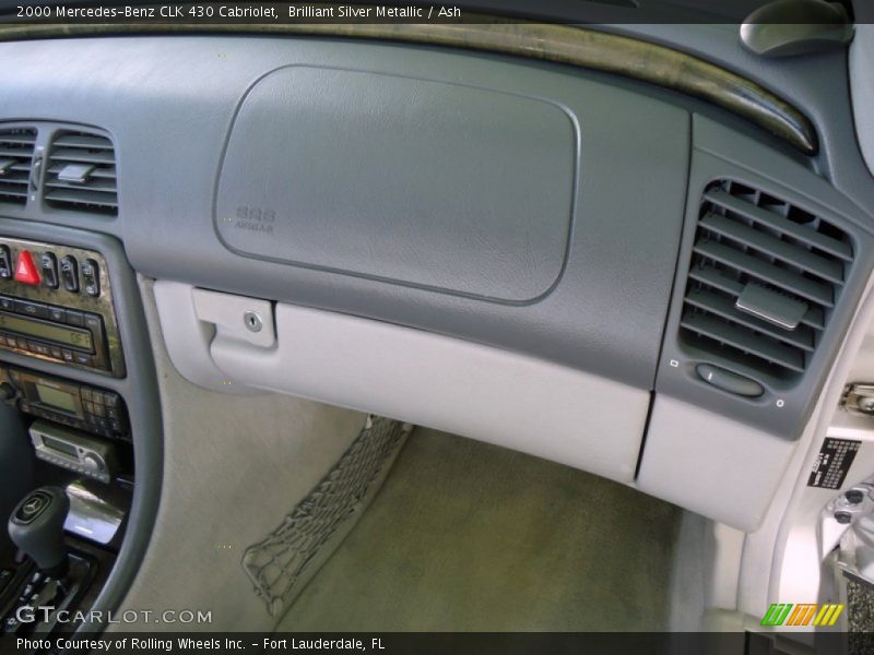 Brilliant Silver Metallic / Ash 2000 Mercedes-Benz CLK 430 Cabriolet