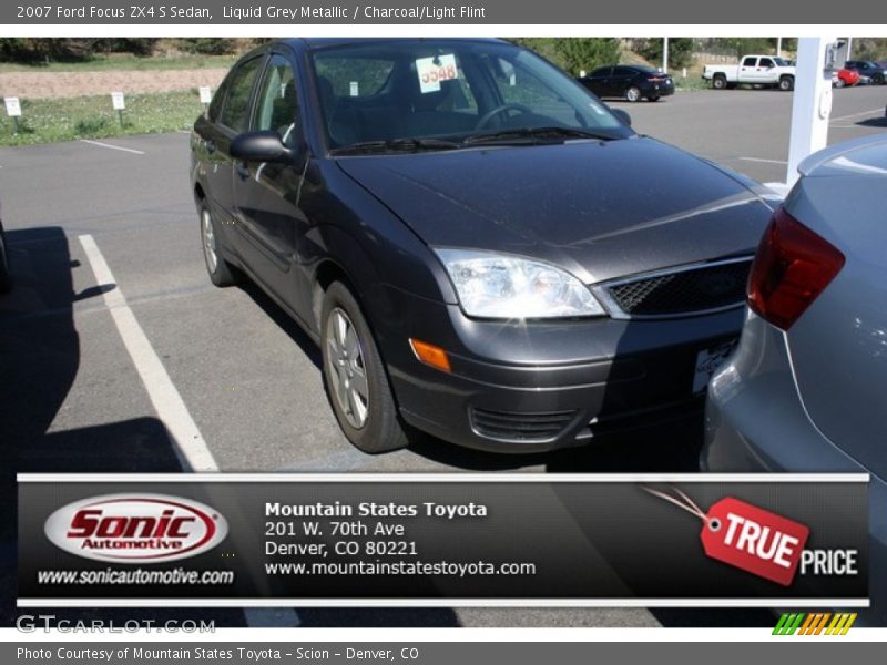 Liquid Grey Metallic / Charcoal/Light Flint 2007 Ford Focus ZX4 S Sedan