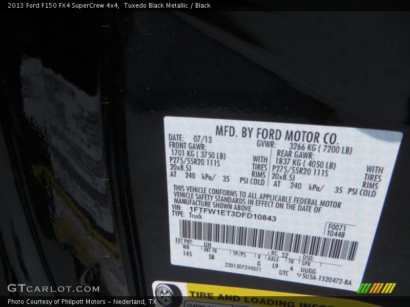 Tuxedo Black Metallic / Black 2013 Ford F150 FX4 SuperCrew 4x4