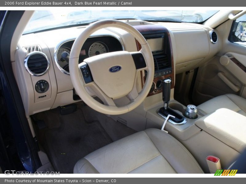 Dark Blue Pearl Metallic / Camel 2006 Ford Explorer Eddie Bauer 4x4