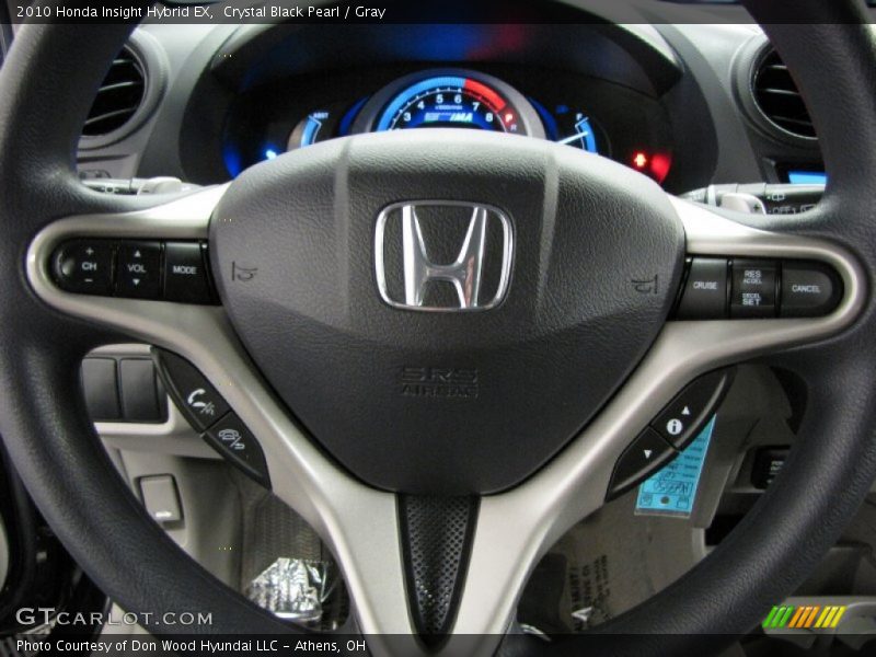 Crystal Black Pearl / Gray 2010 Honda Insight Hybrid EX