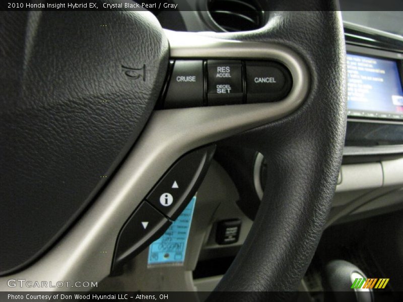 Crystal Black Pearl / Gray 2010 Honda Insight Hybrid EX