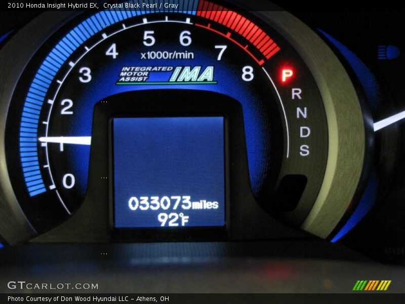 Crystal Black Pearl / Gray 2010 Honda Insight Hybrid EX