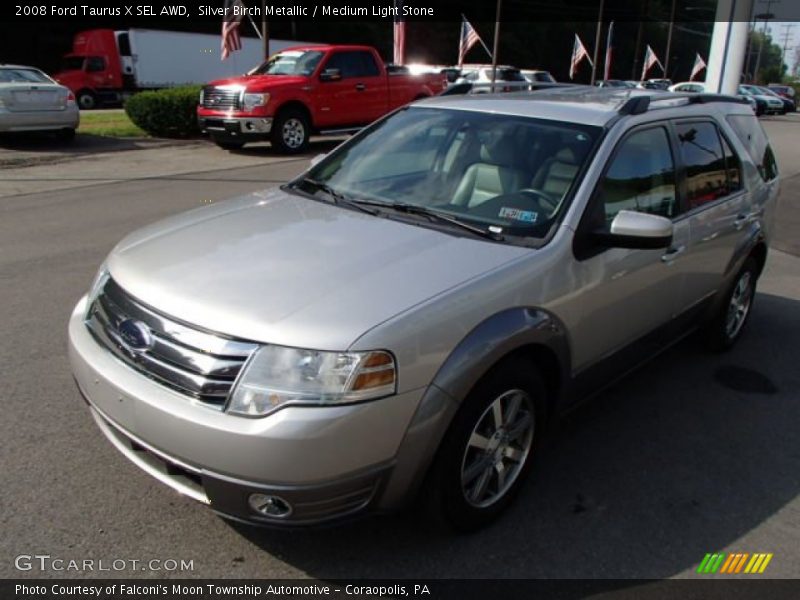 Silver Birch Metallic / Medium Light Stone 2008 Ford Taurus X SEL AWD