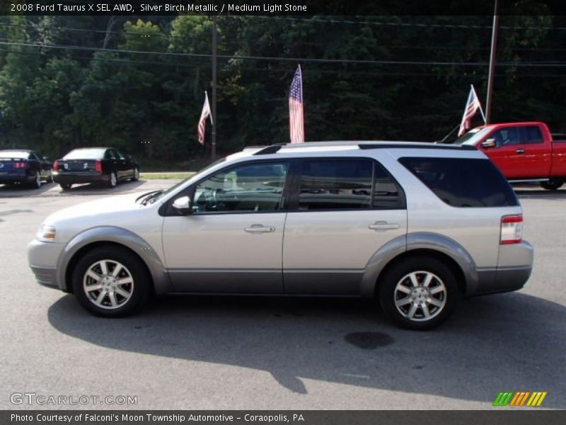 Silver Birch Metallic / Medium Light Stone 2008 Ford Taurus X SEL AWD