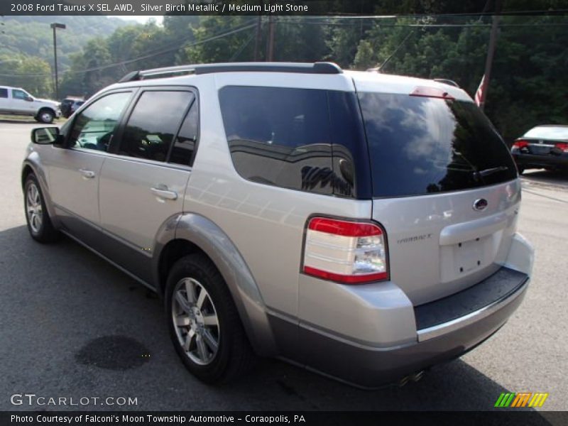 Silver Birch Metallic / Medium Light Stone 2008 Ford Taurus X SEL AWD