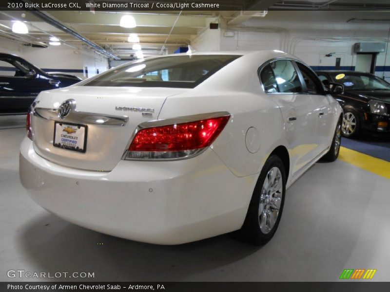 White Diamond Tricoat / Cocoa/Light Cashmere 2010 Buick LaCrosse CXL
