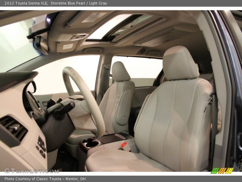 Shoreline Blue Pearl / Light Gray 2013 Toyota Sienna XLE