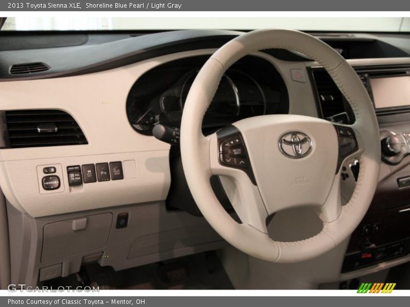 Shoreline Blue Pearl / Light Gray 2013 Toyota Sienna XLE