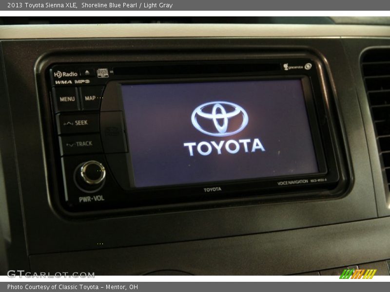 Shoreline Blue Pearl / Light Gray 2013 Toyota Sienna XLE