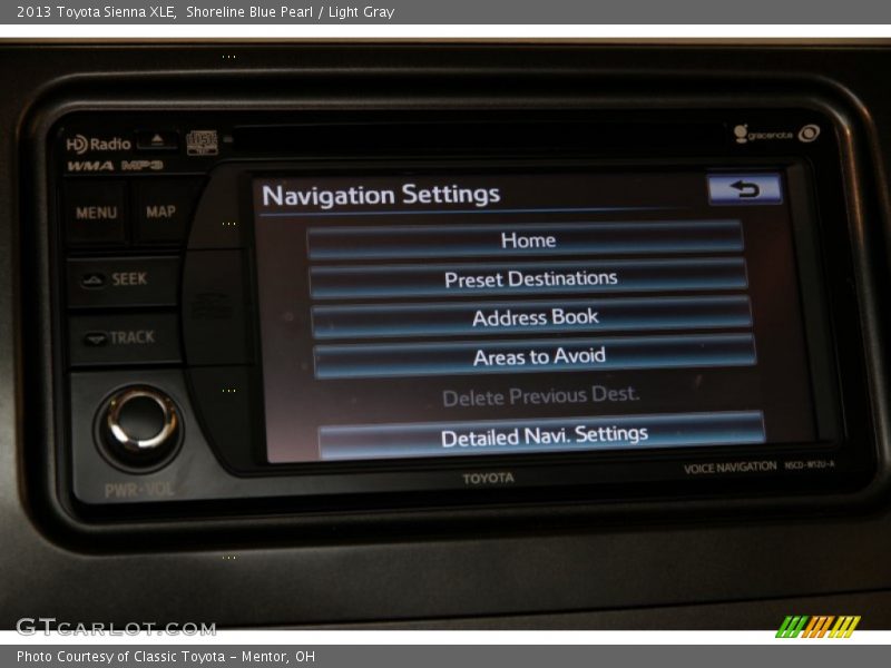 Shoreline Blue Pearl / Light Gray 2013 Toyota Sienna XLE