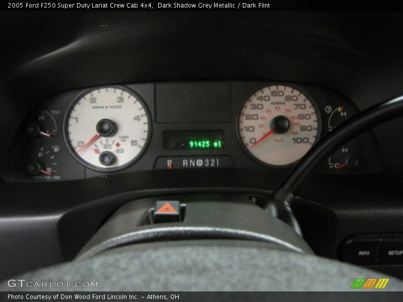 Dark Shadow Grey Metallic / Dark Flint 2005 Ford F250 Super Duty Lariat Crew Cab 4x4