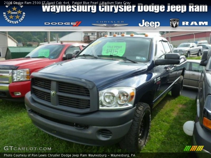 Patriot Blue Pearl / Medium Slate Gray 2008 Dodge Ram 2500 ST Quad Cab 4x4