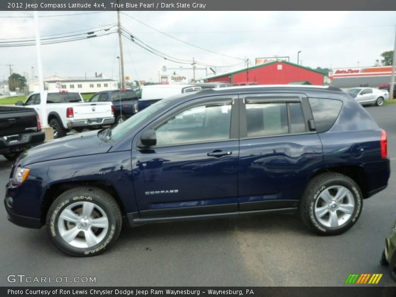 True Blue Pearl / Dark Slate Gray 2012 Jeep Compass Latitude 4x4
