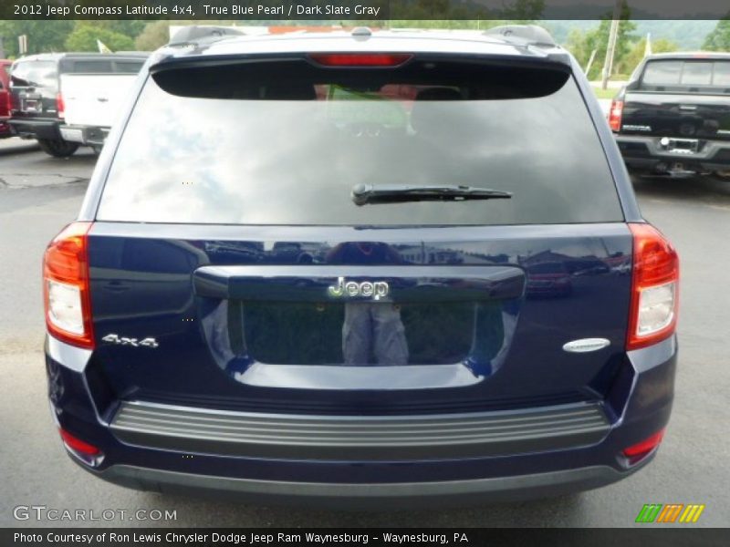 True Blue Pearl / Dark Slate Gray 2012 Jeep Compass Latitude 4x4