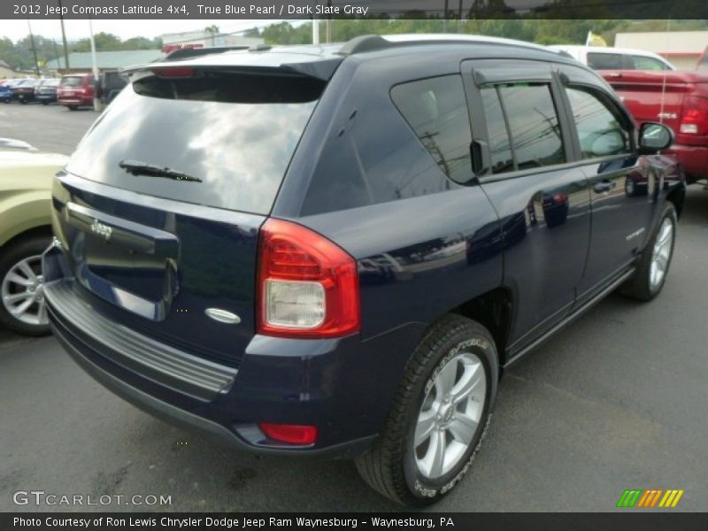 True Blue Pearl / Dark Slate Gray 2012 Jeep Compass Latitude 4x4