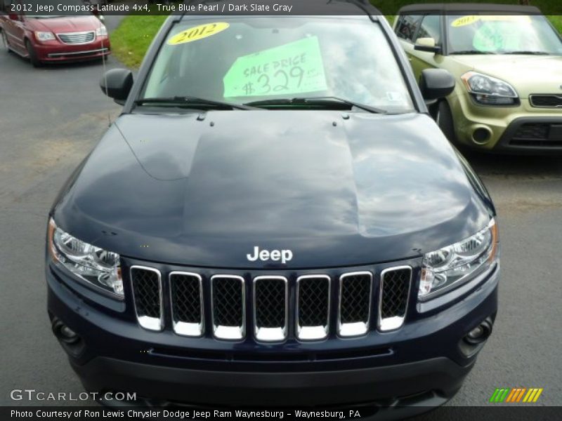 True Blue Pearl / Dark Slate Gray 2012 Jeep Compass Latitude 4x4