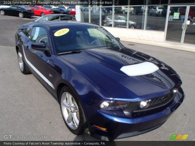Kona Blue Metallic / Charcoal Black 2010 Ford Mustang GT Premium Coupe