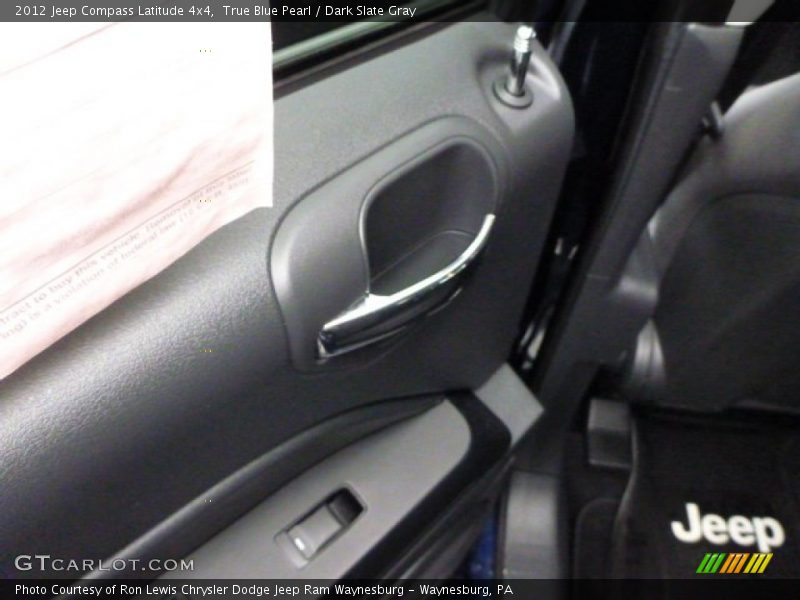 True Blue Pearl / Dark Slate Gray 2012 Jeep Compass Latitude 4x4