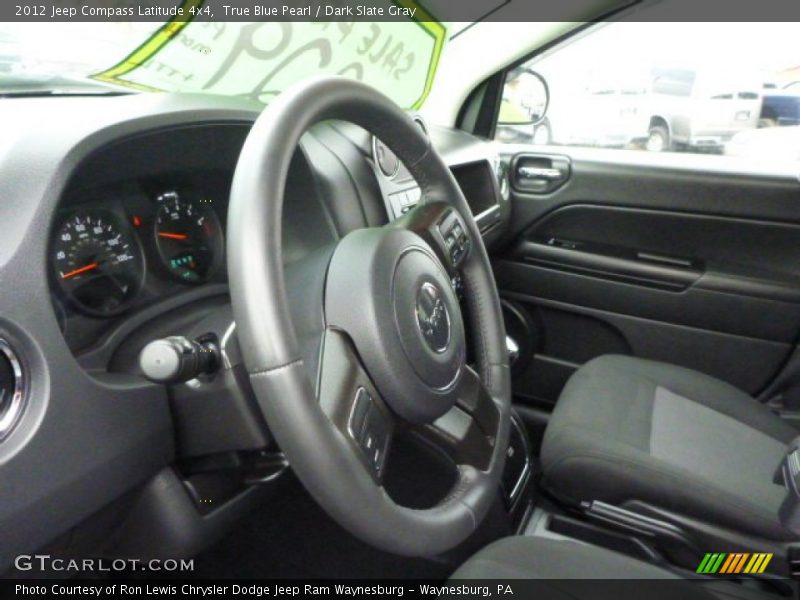 True Blue Pearl / Dark Slate Gray 2012 Jeep Compass Latitude 4x4
