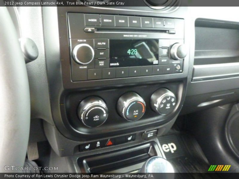 True Blue Pearl / Dark Slate Gray 2012 Jeep Compass Latitude 4x4