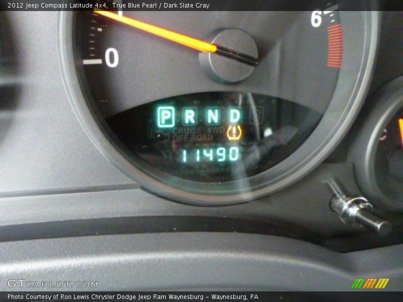 True Blue Pearl / Dark Slate Gray 2012 Jeep Compass Latitude 4x4