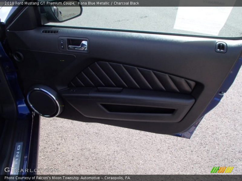 Kona Blue Metallic / Charcoal Black 2010 Ford Mustang GT Premium Coupe