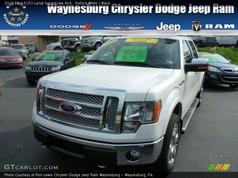 Oxford White / Black 2012 Ford F150 Lariat SuperCrew 4x4