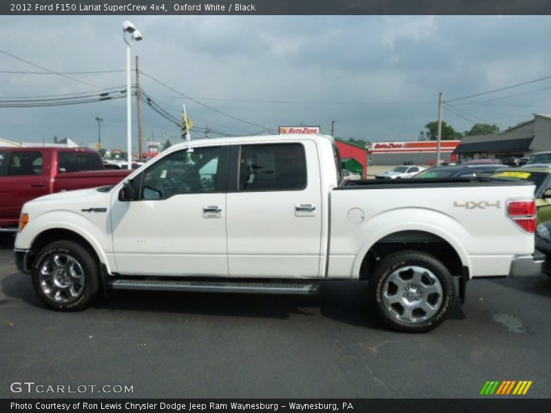 Oxford White / Black 2012 Ford F150 Lariat SuperCrew 4x4