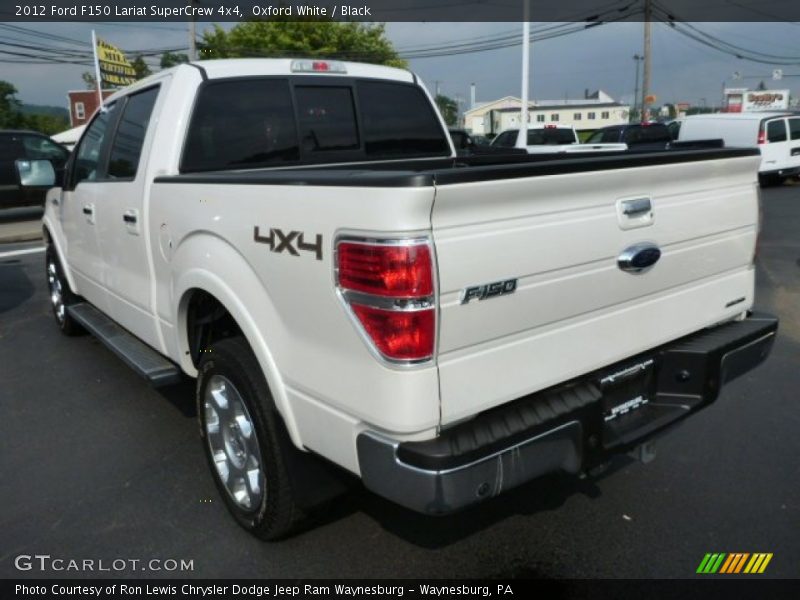 Oxford White / Black 2012 Ford F150 Lariat SuperCrew 4x4