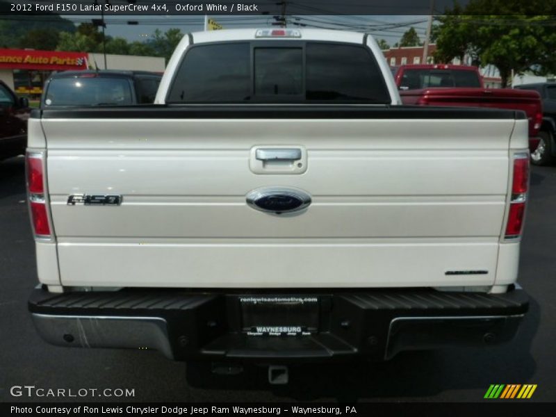 Oxford White / Black 2012 Ford F150 Lariat SuperCrew 4x4