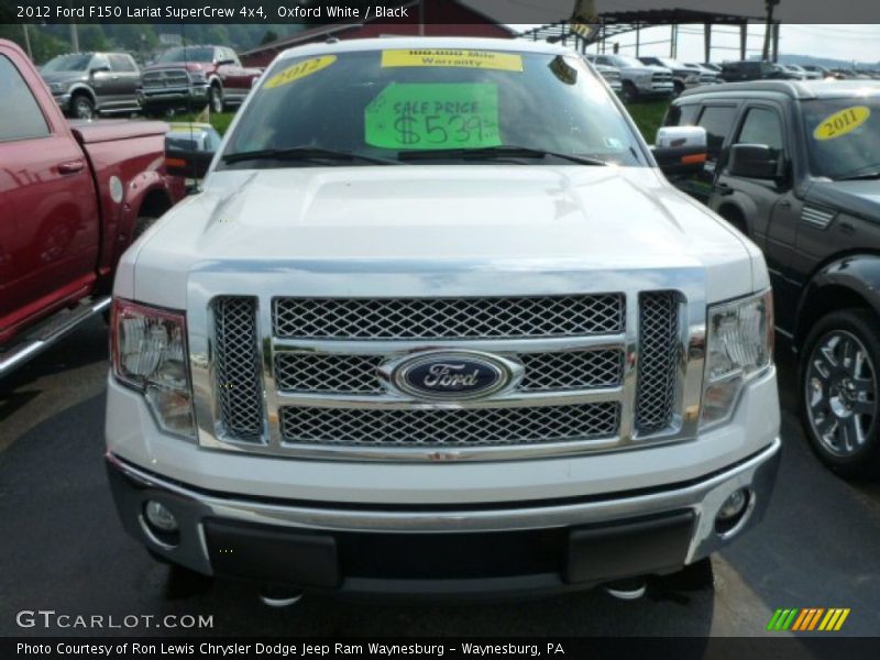 Oxford White / Black 2012 Ford F150 Lariat SuperCrew 4x4